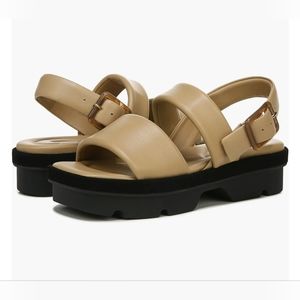 Vince Bowie Leather Lug-Sole Slingback Sandals